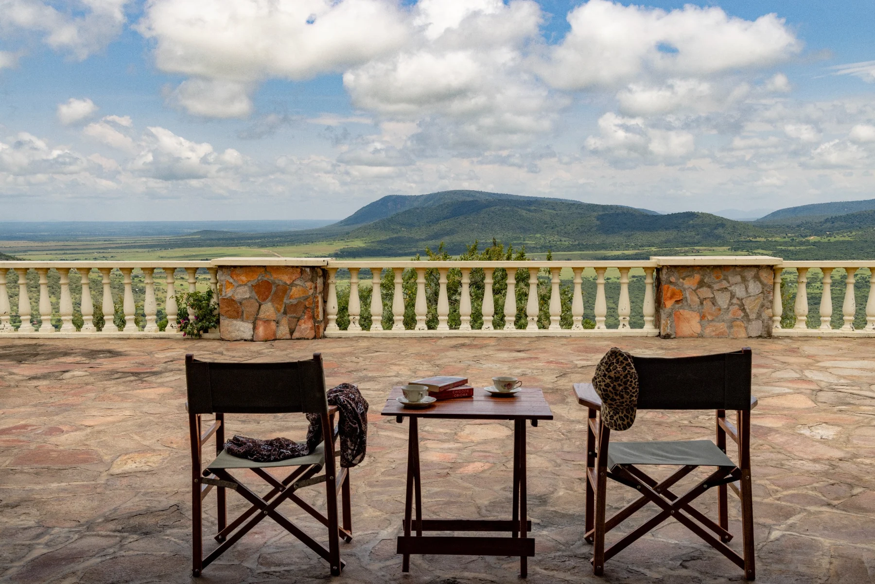 Terrace overlooking the Mara landscape