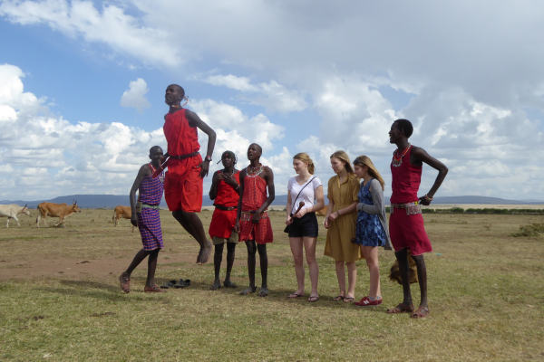 Exploring the landscape with Maasai guides